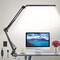 LED Desk Lamp for Home,Office,Reading,Adjustable Eye-Caring Desk Light with Clamp,Swing Arm Lamp Includes 3 Color Modes,10 Brightness Levels Table Lamps with Memory Function(Black)